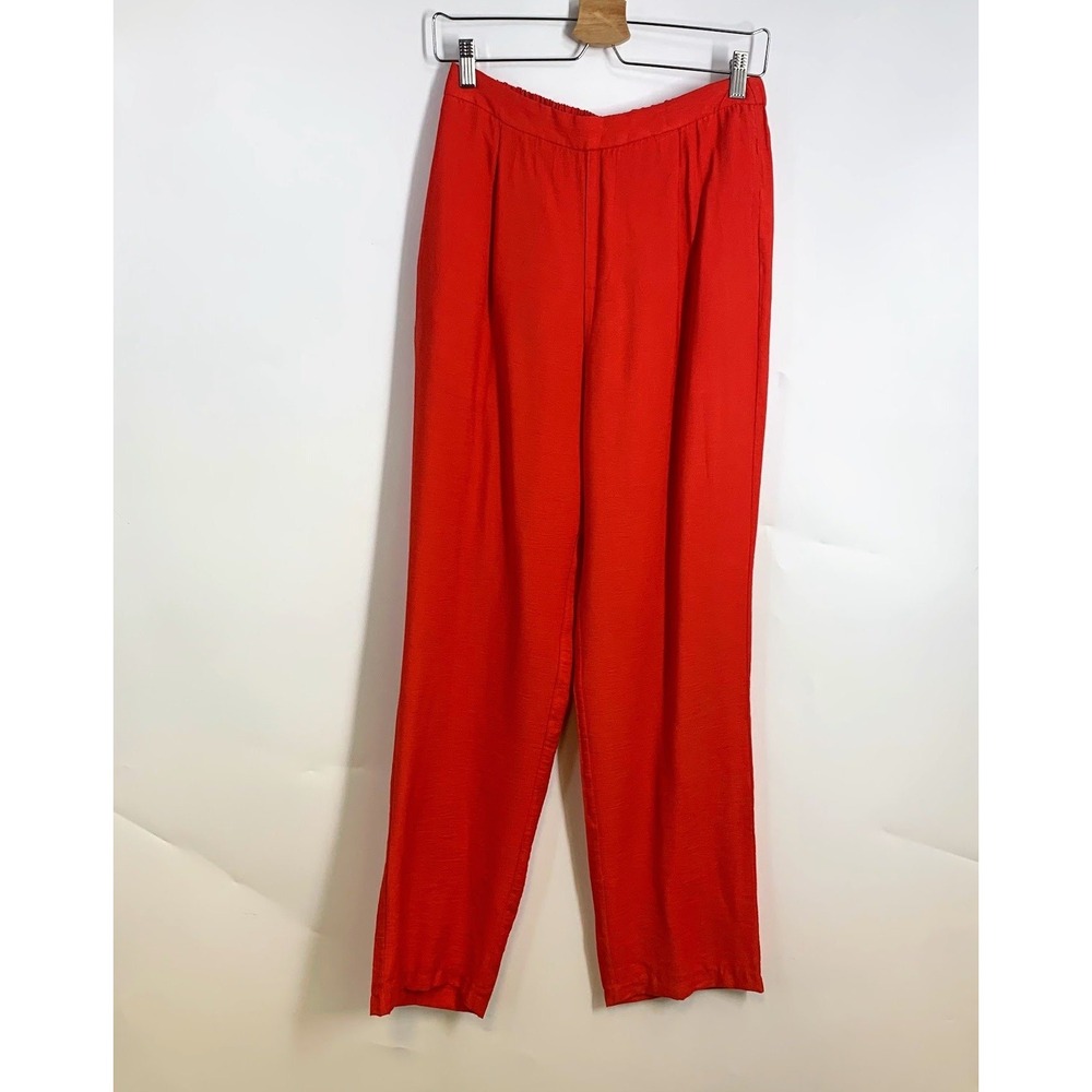 Anthropologie Coco Colette High Waisted Straight Leg Pants Trousers Womens SZ M